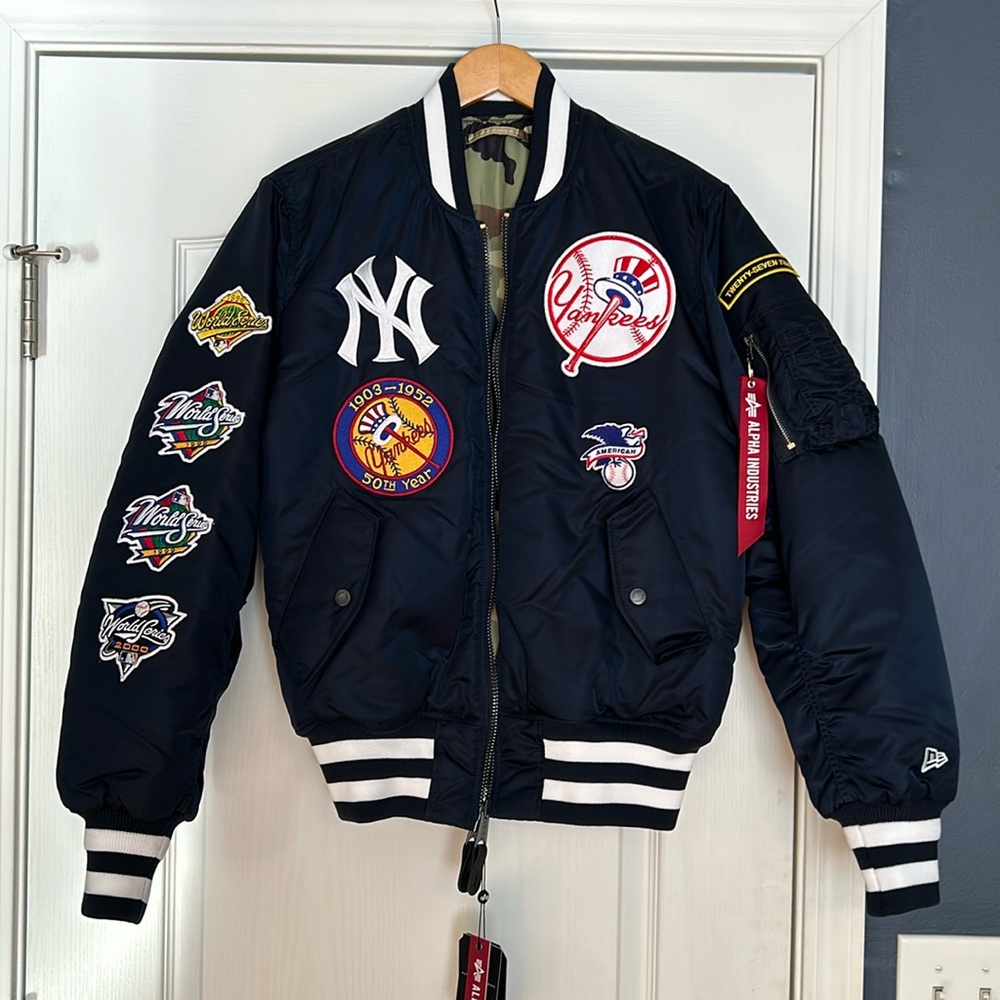 New York Yankees New Era Alpha Industries collab limited edition bomber jacket